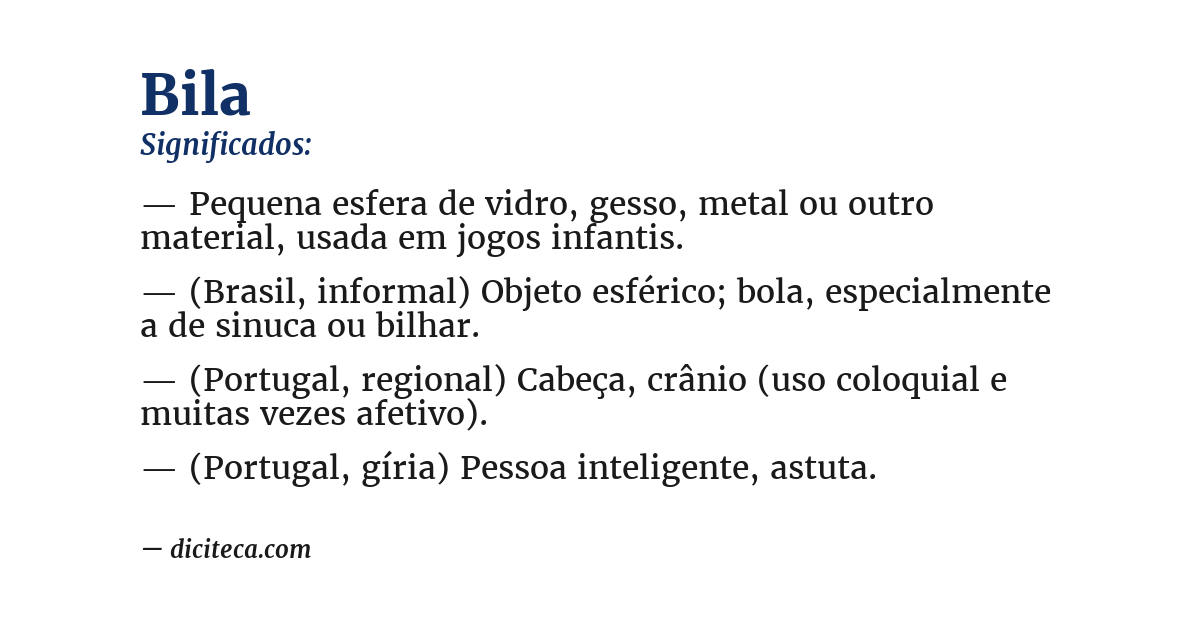 Significado de bila