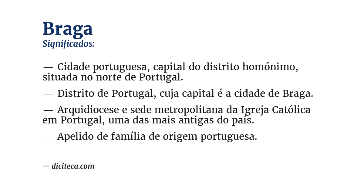 Significado de braga