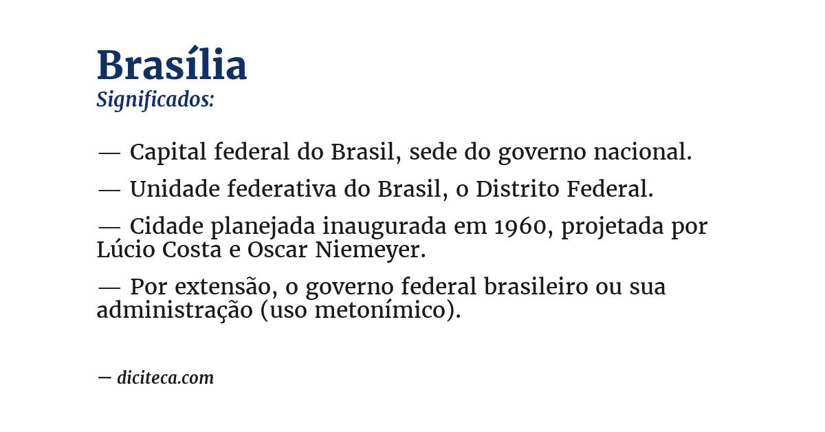 Significado de brasília