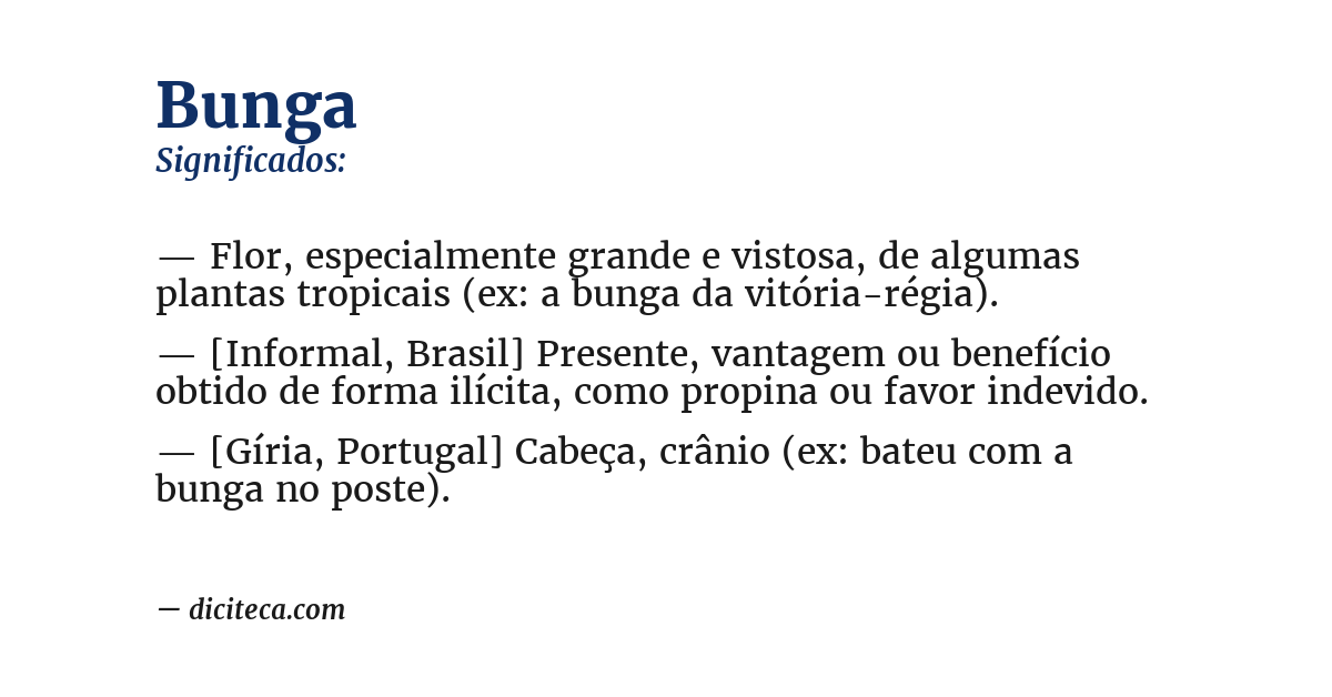 Significado de bunga