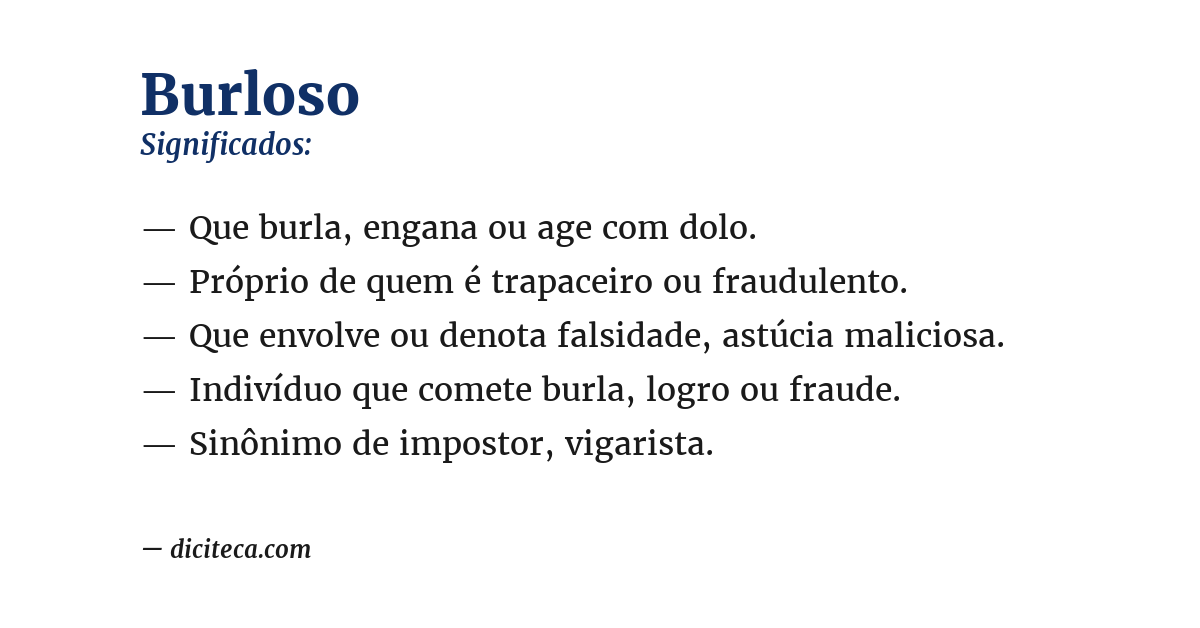 Significado de burloso