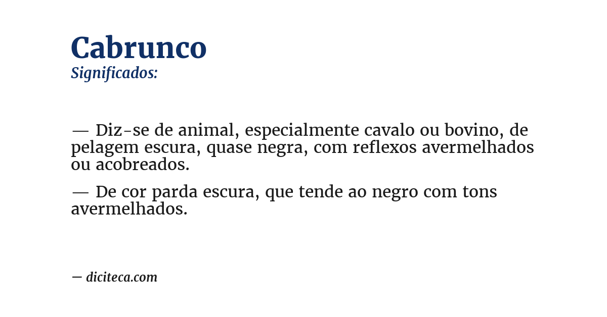 Significado de cabrunco