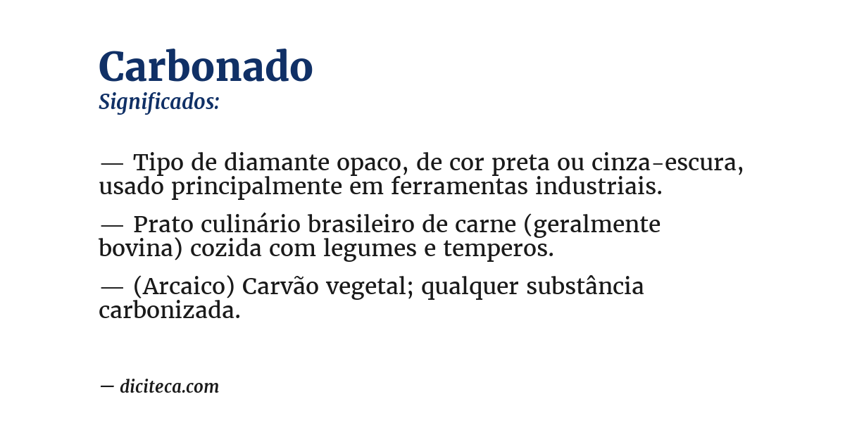 Significado de carbonado