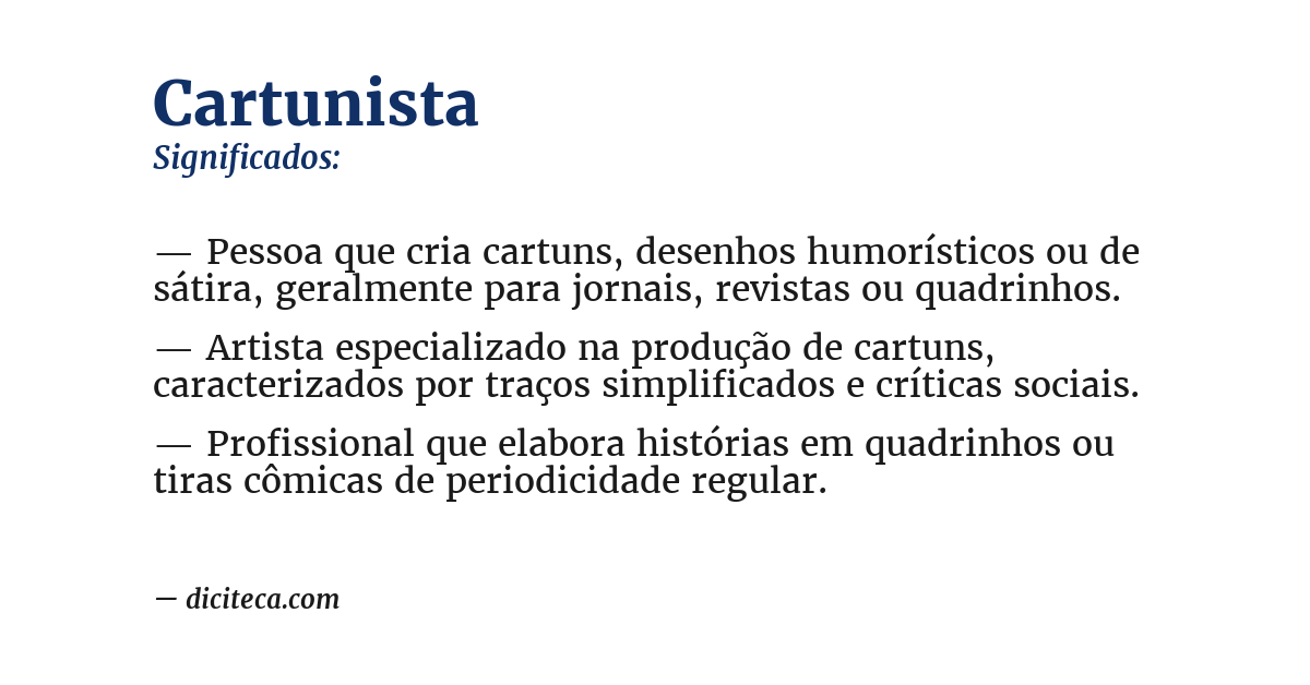 Significado de cartunista