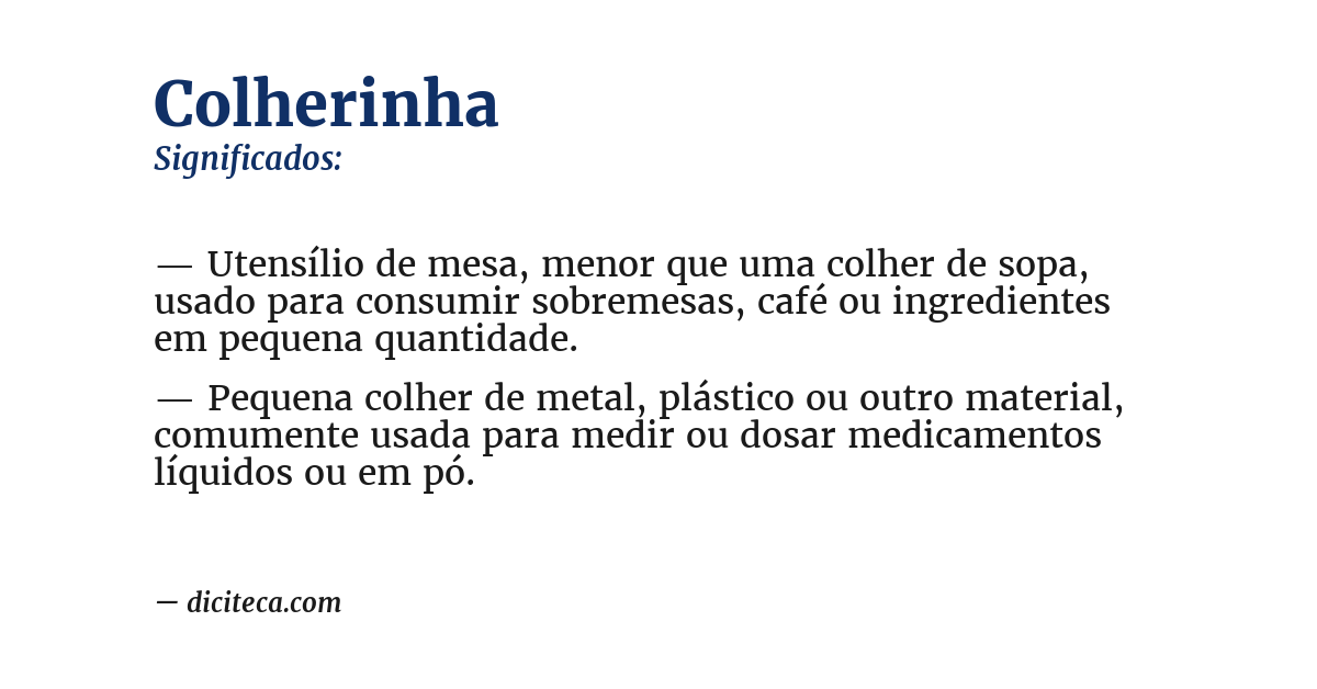 Significado de colherinha