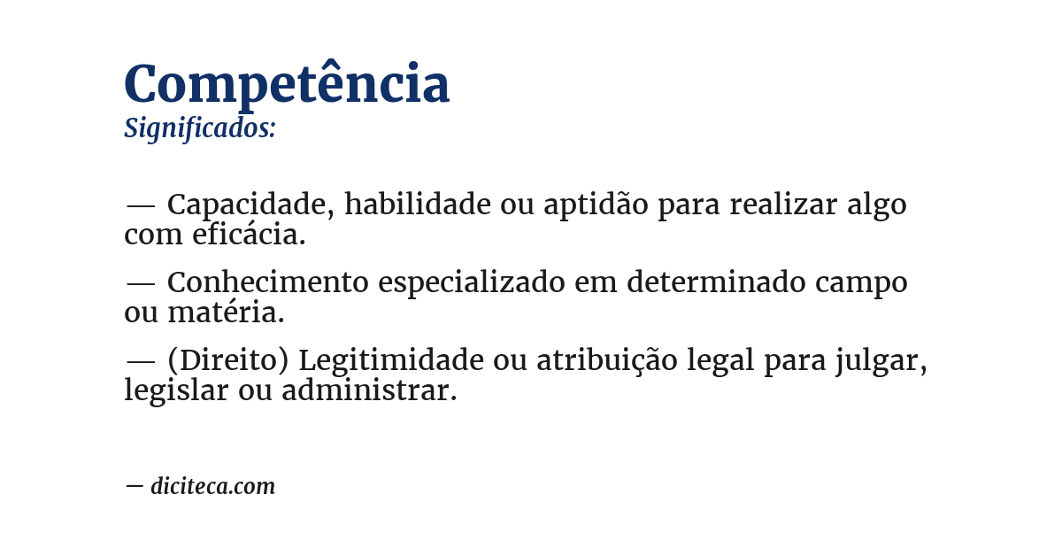 Significado de competência