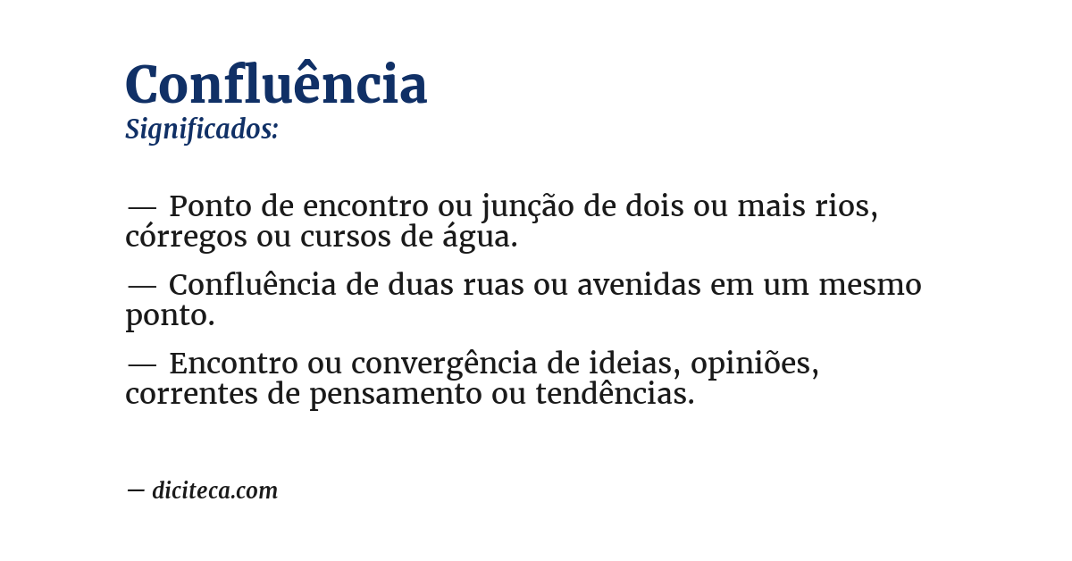 Significado de confluência