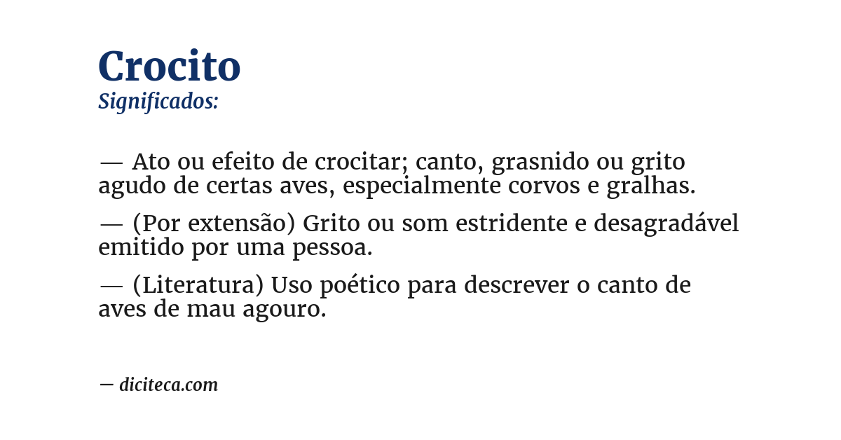 Significado de crocito
