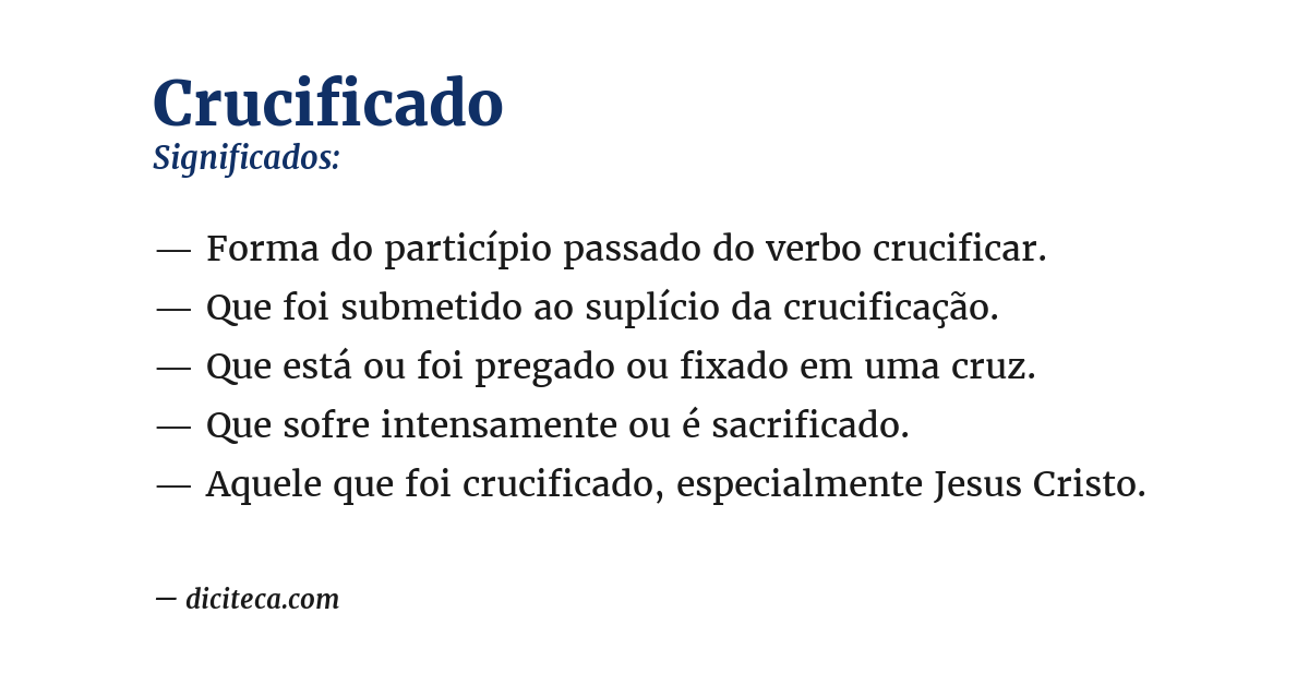 Significado de crucificado