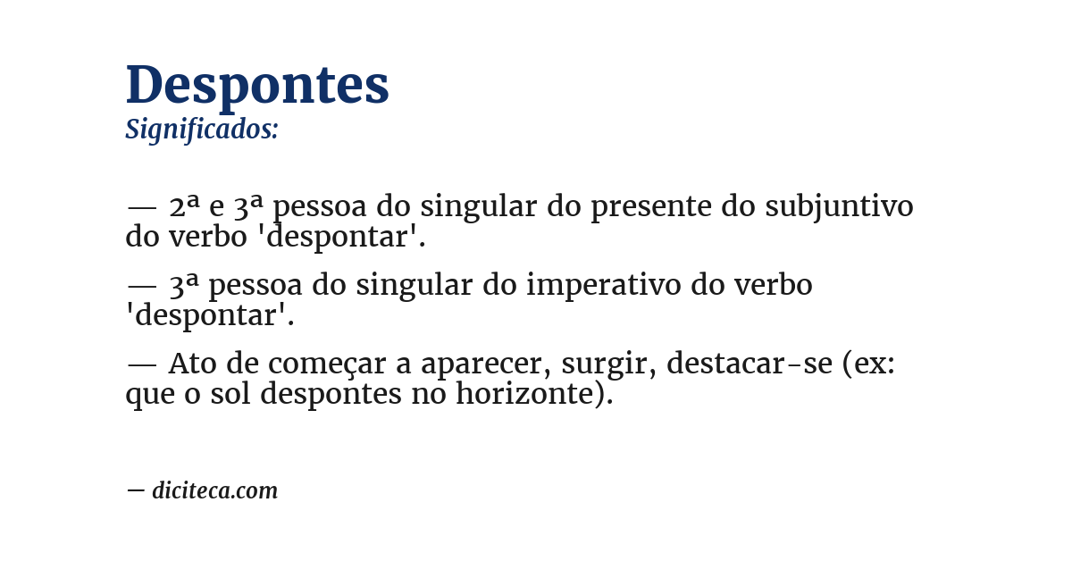 Significado de despontes