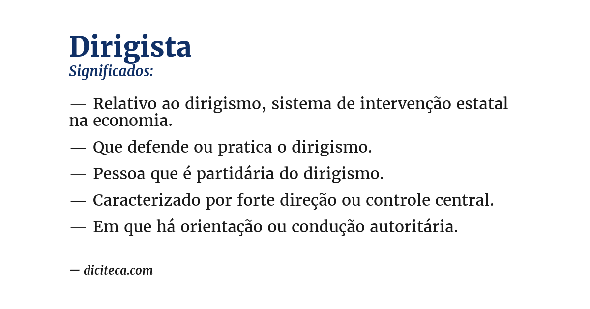 Significado de dirigista