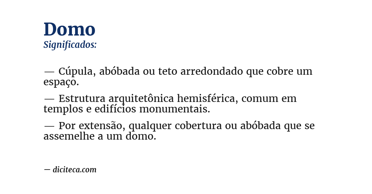 Significado de domo