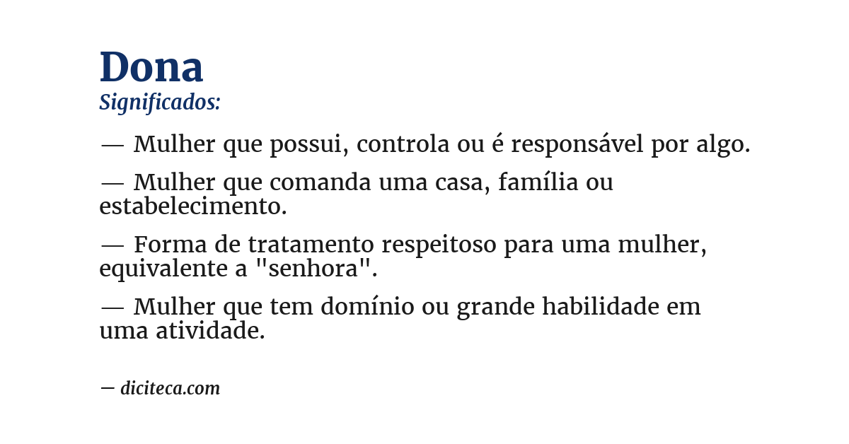 Significado de dona
