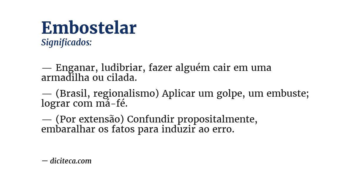 Significado de embostelar