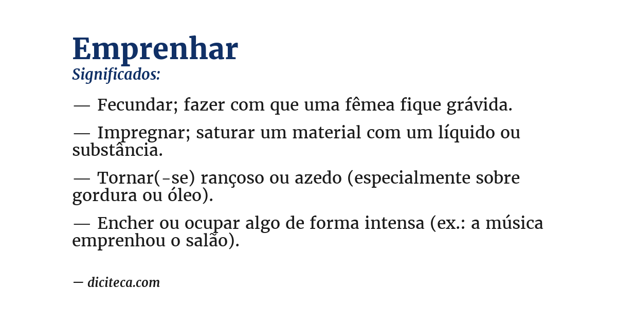 Significado de emprenhar