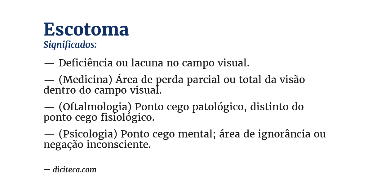 Significado de escotoma
