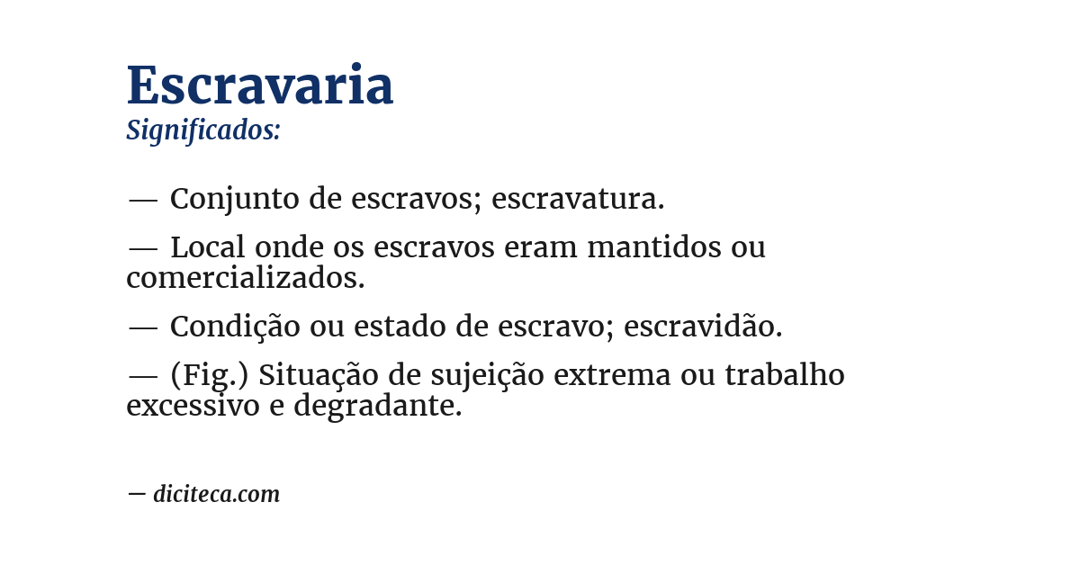 Significado de escravaria