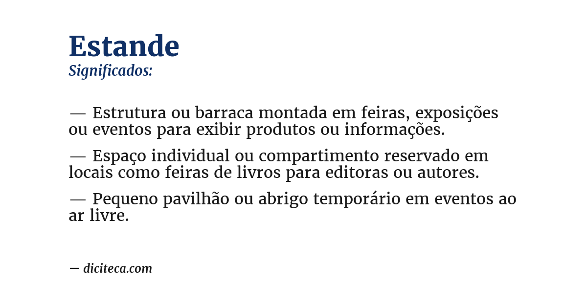 Significado de estande