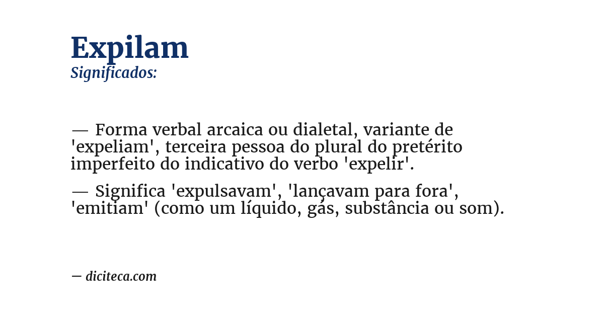 Significado de expilam