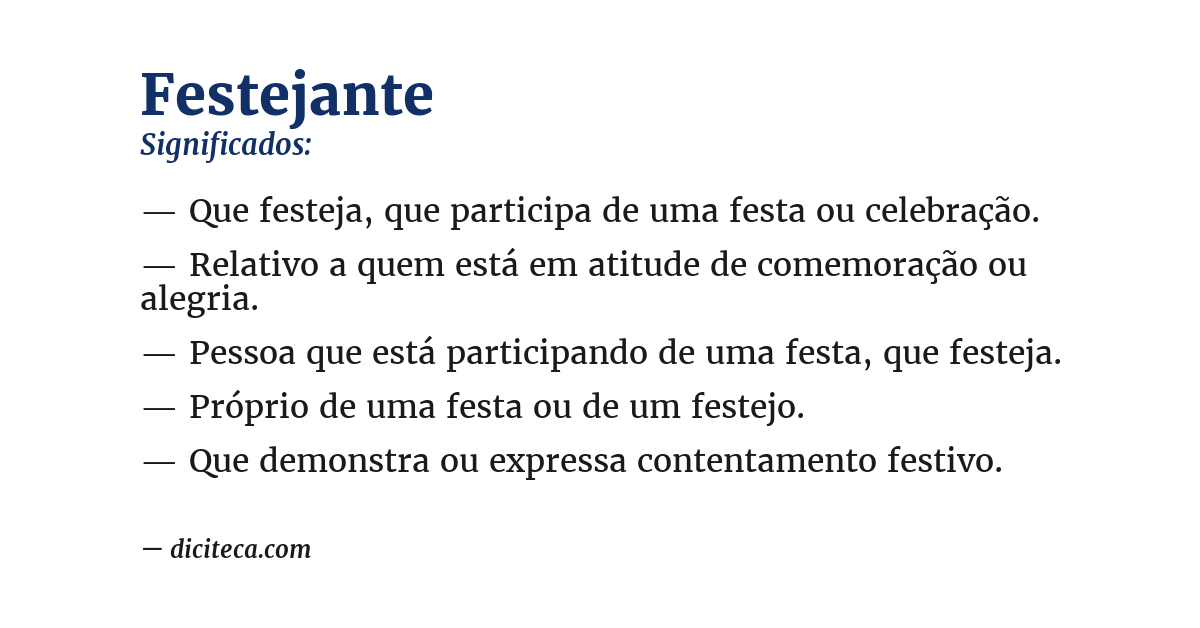 Significado de festejante
