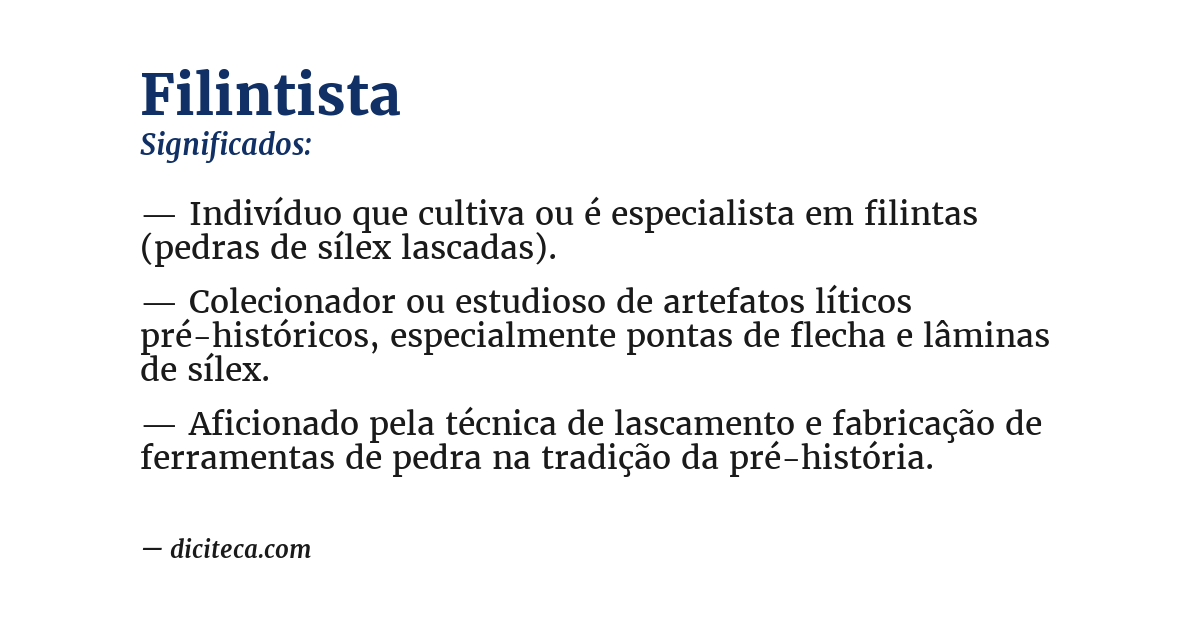 Significado de filintista