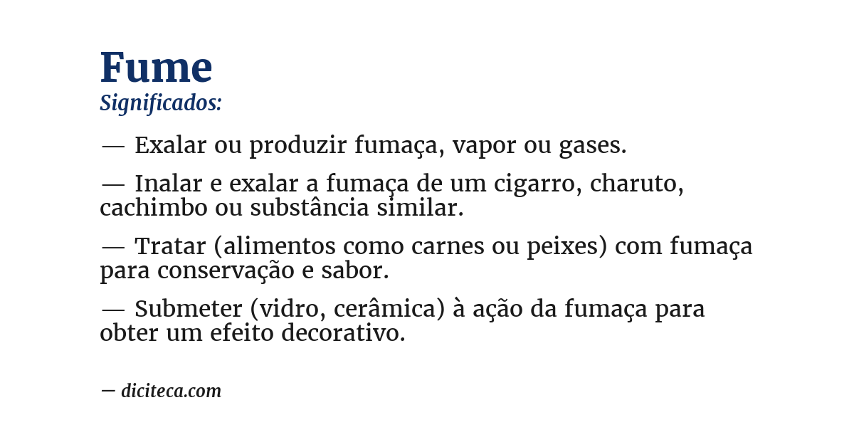 Significado de fume