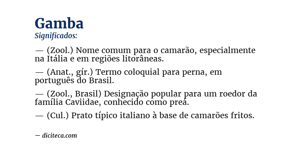 Significado de gamba