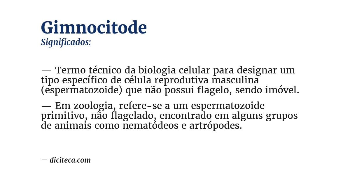 Significado de gimnocitode