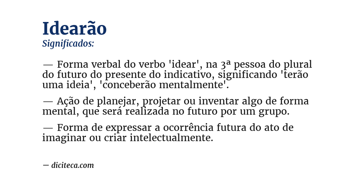 Significado de idearão