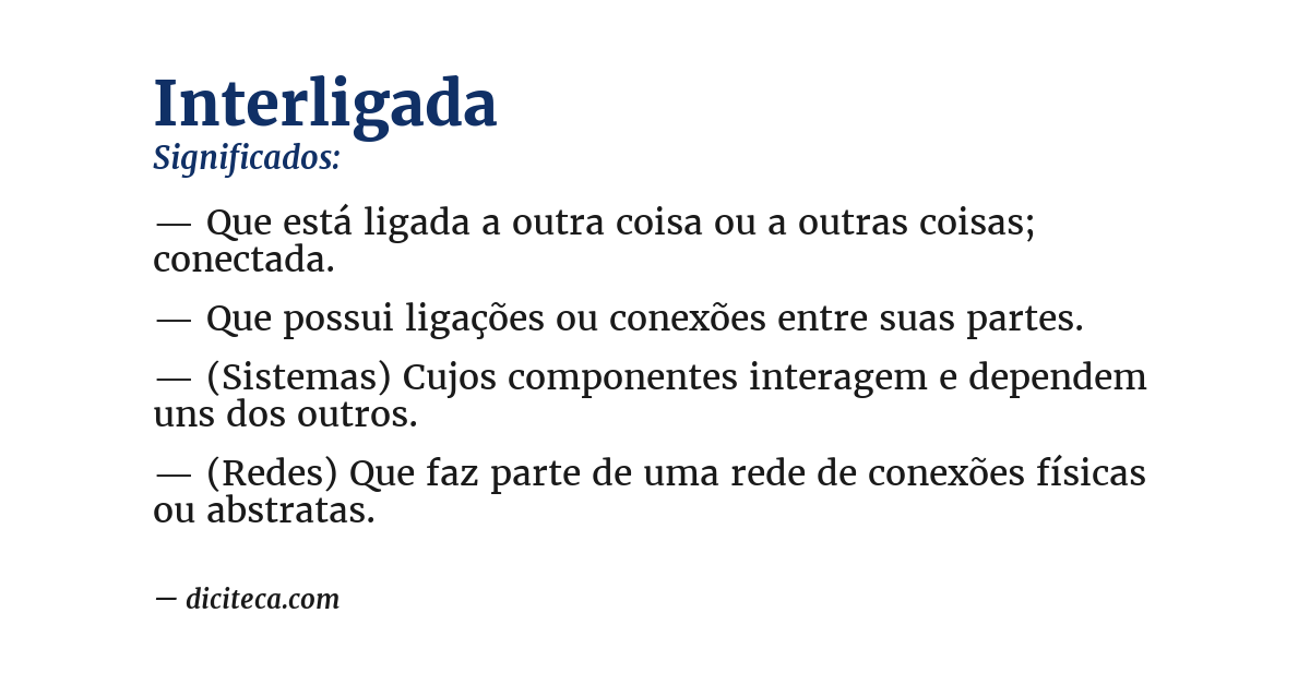 Significado de interligada