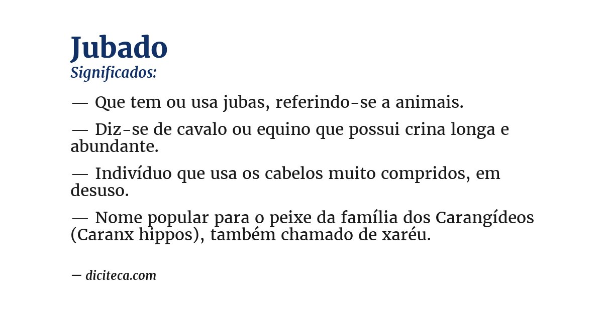 Significado de jubado