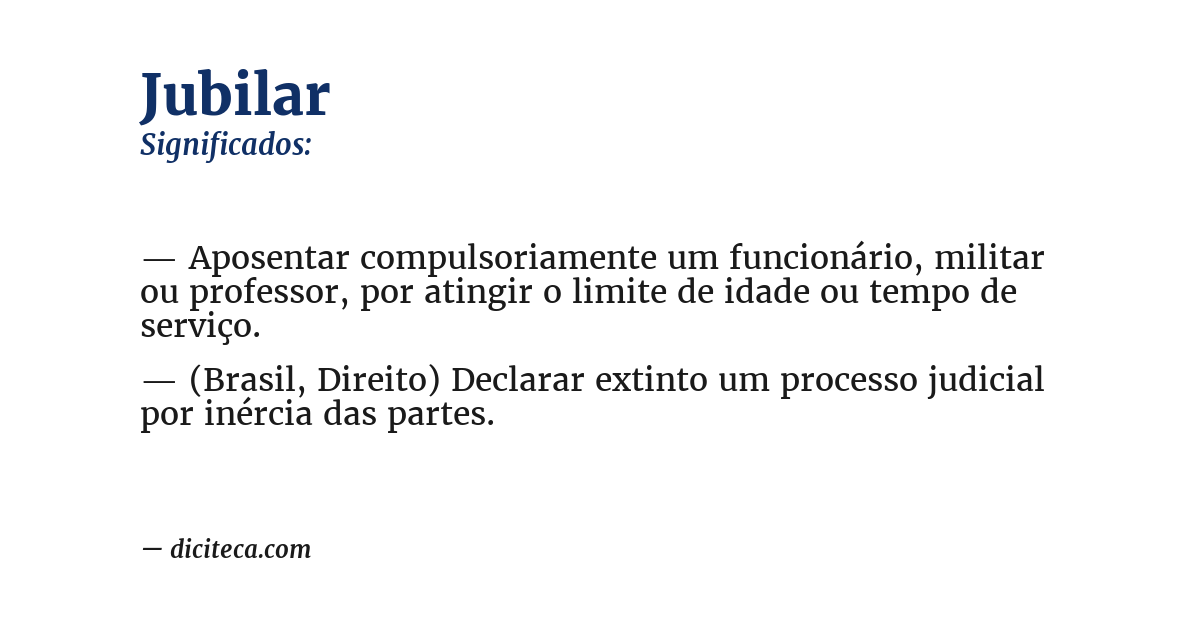 Significado de jubilar