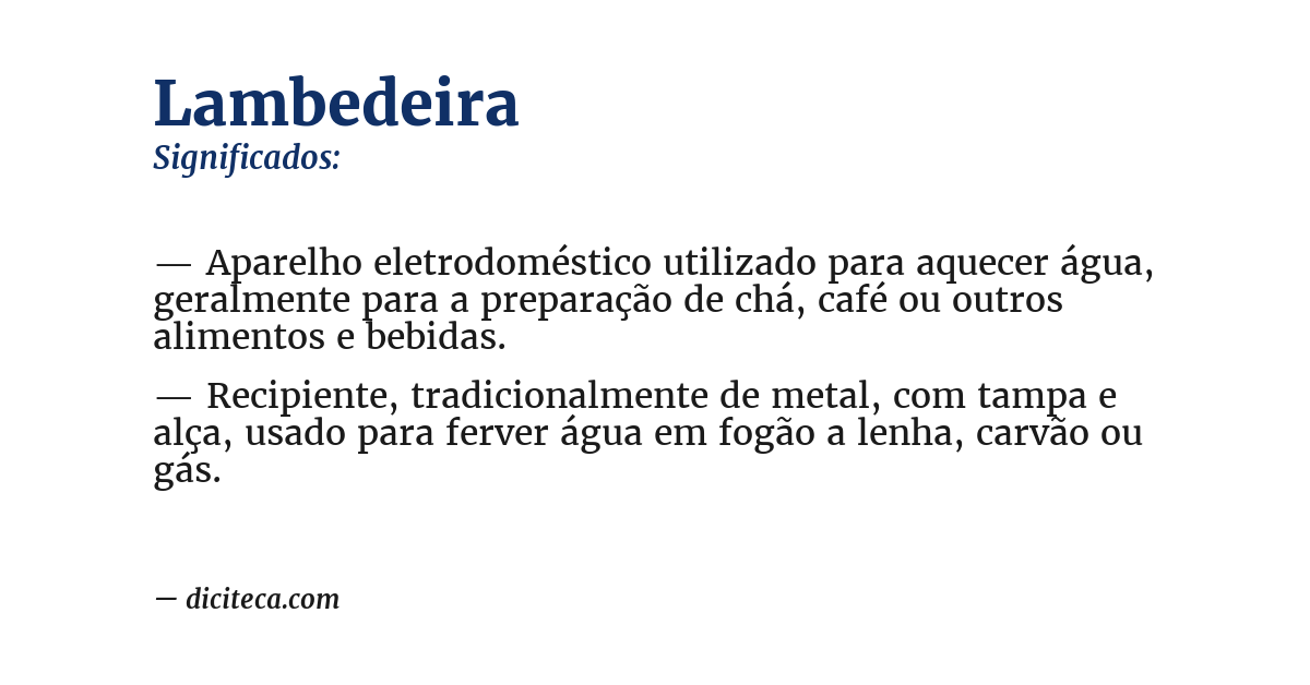 Significado de lambedeira