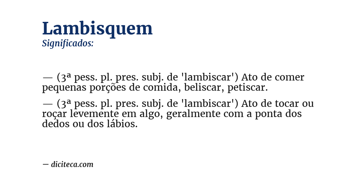 Significado de lambisquem