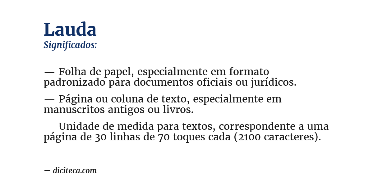 Significado de lauda
