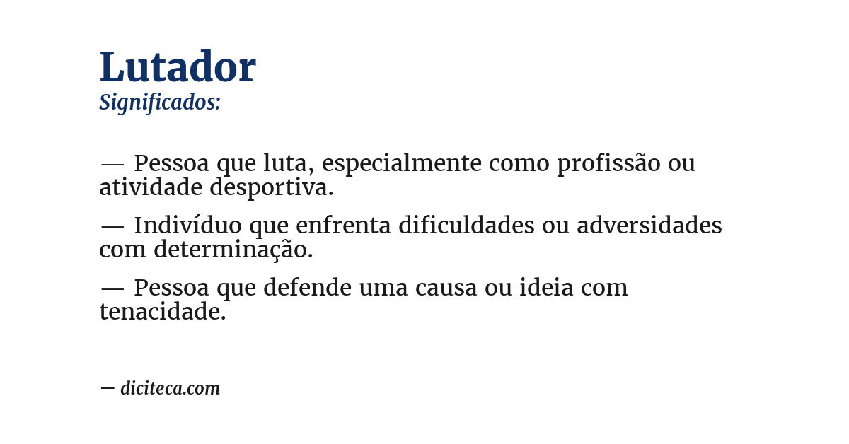 Significado de lutador