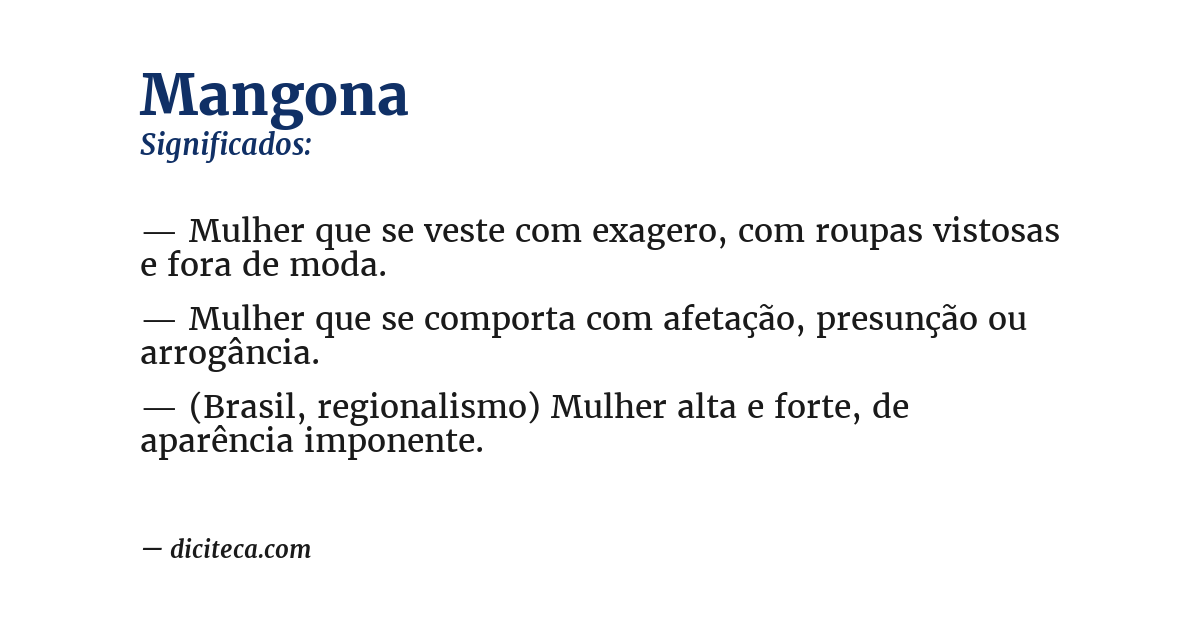 Significado de mangona