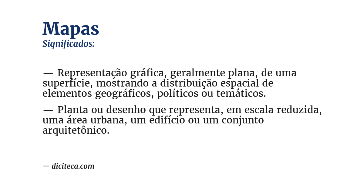 Significado de mapas