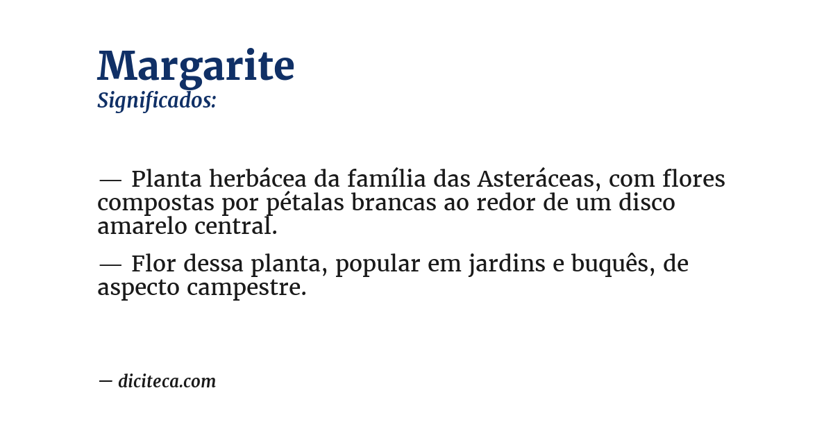 Significado de margarite