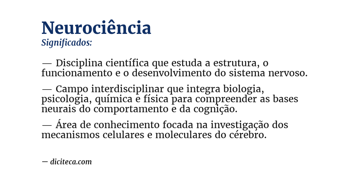 Significado de neurociência