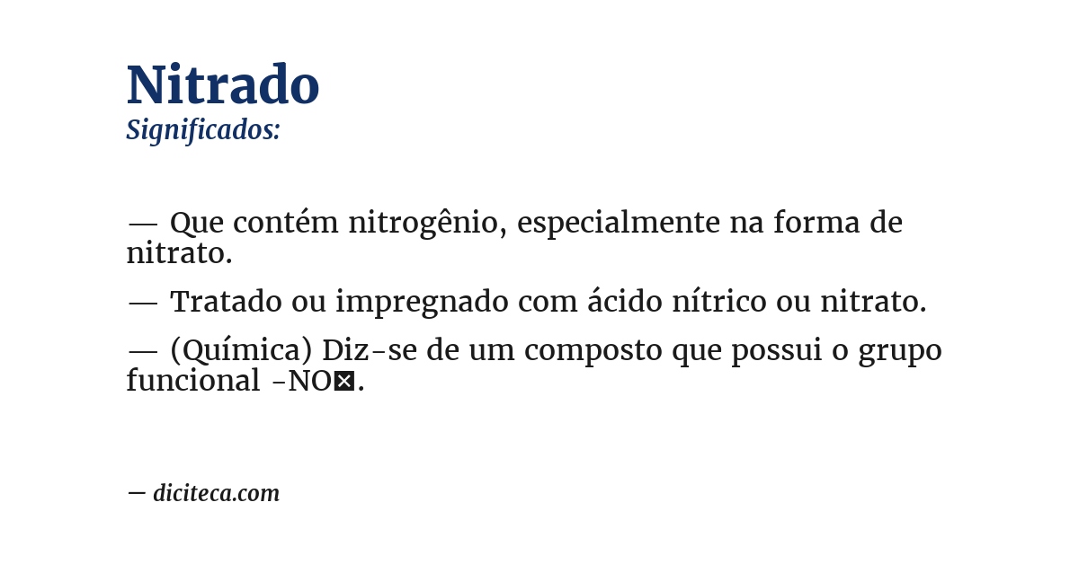 Significado de nitrado