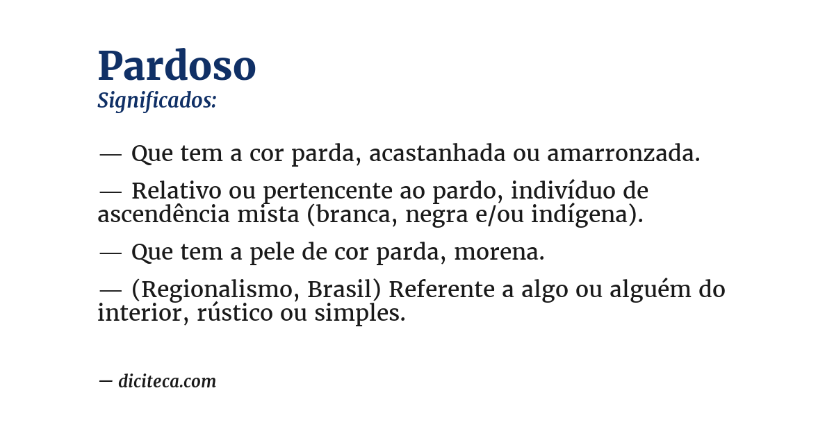Significado de pardoso