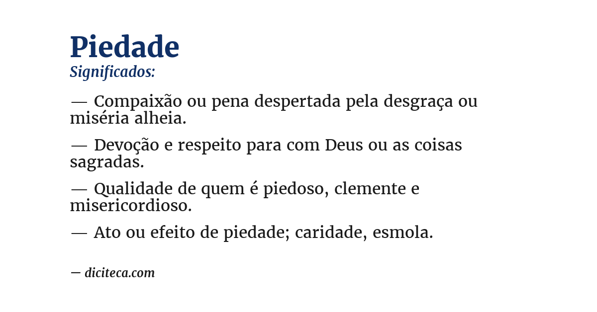 Significado de piedade