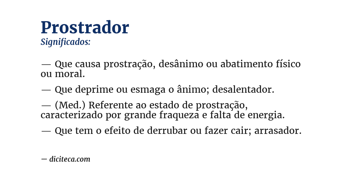 Significado de prostrador