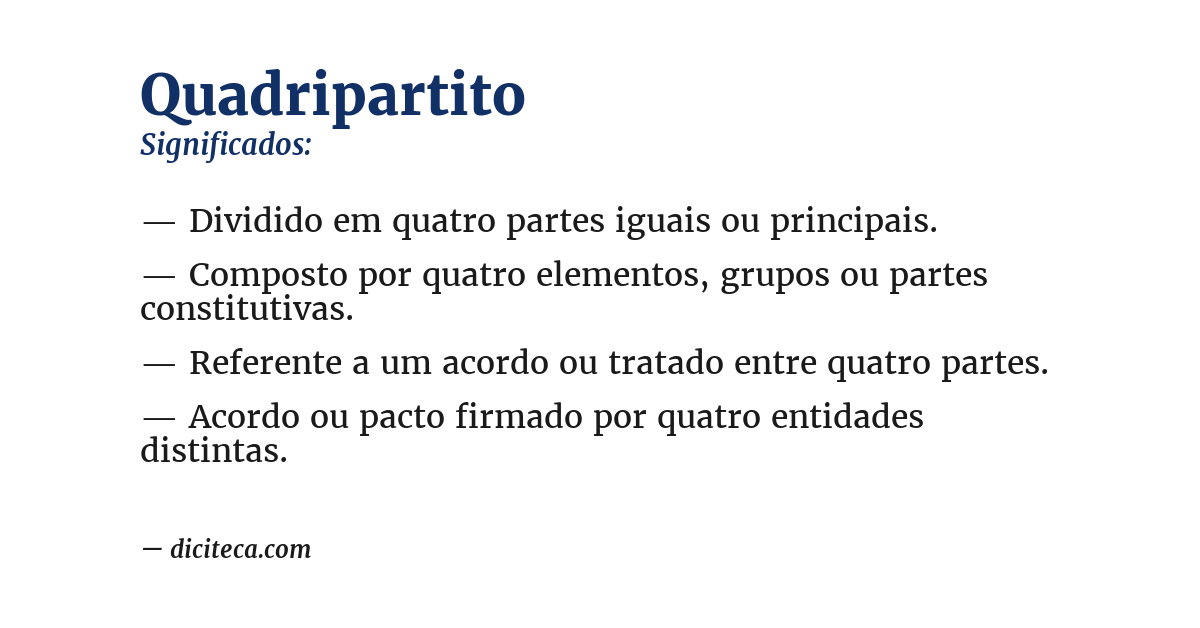 Significado de quadripartito
