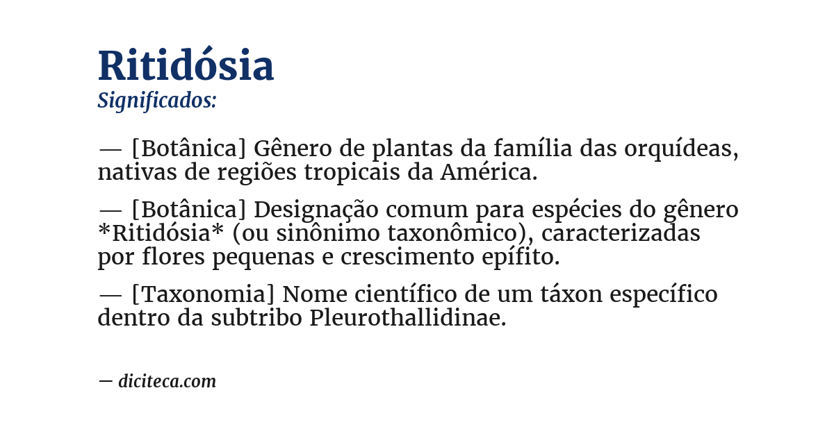 Significado de ritidósia