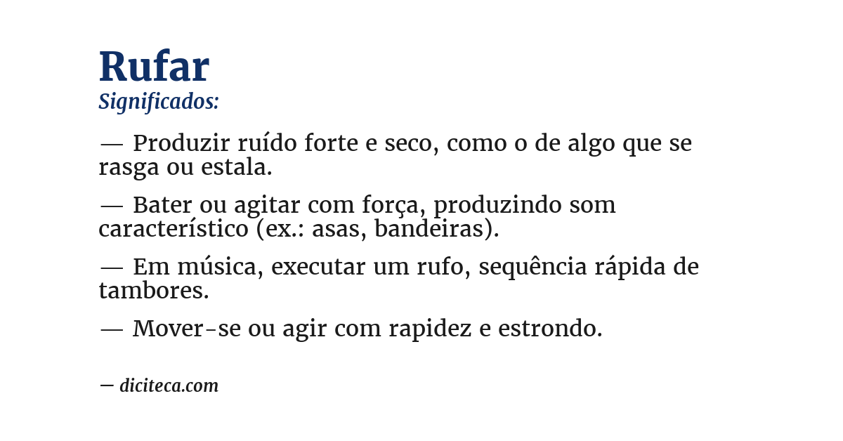 Significado de rufar