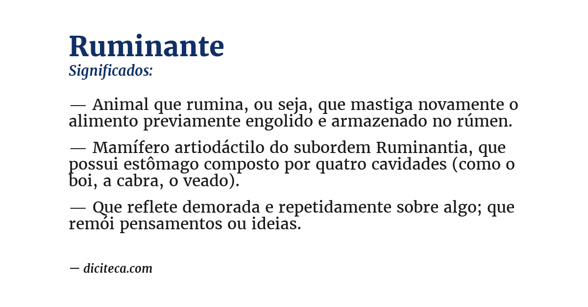 Significado de ruminante