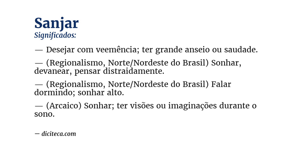 Significado de sanjar