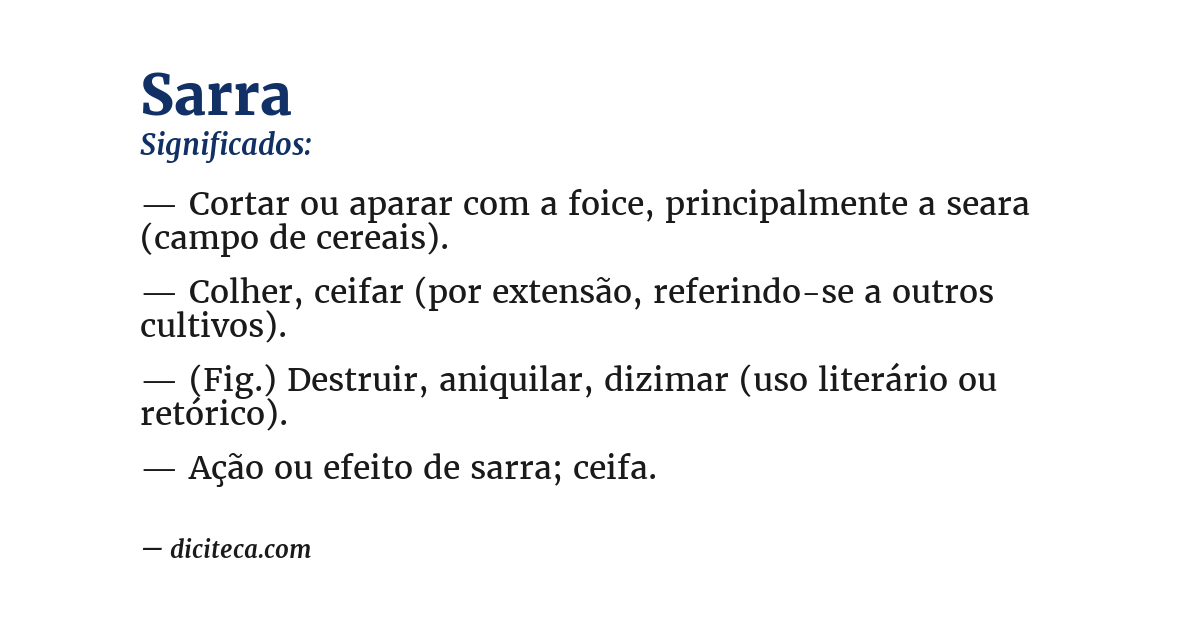 Significado de sarra